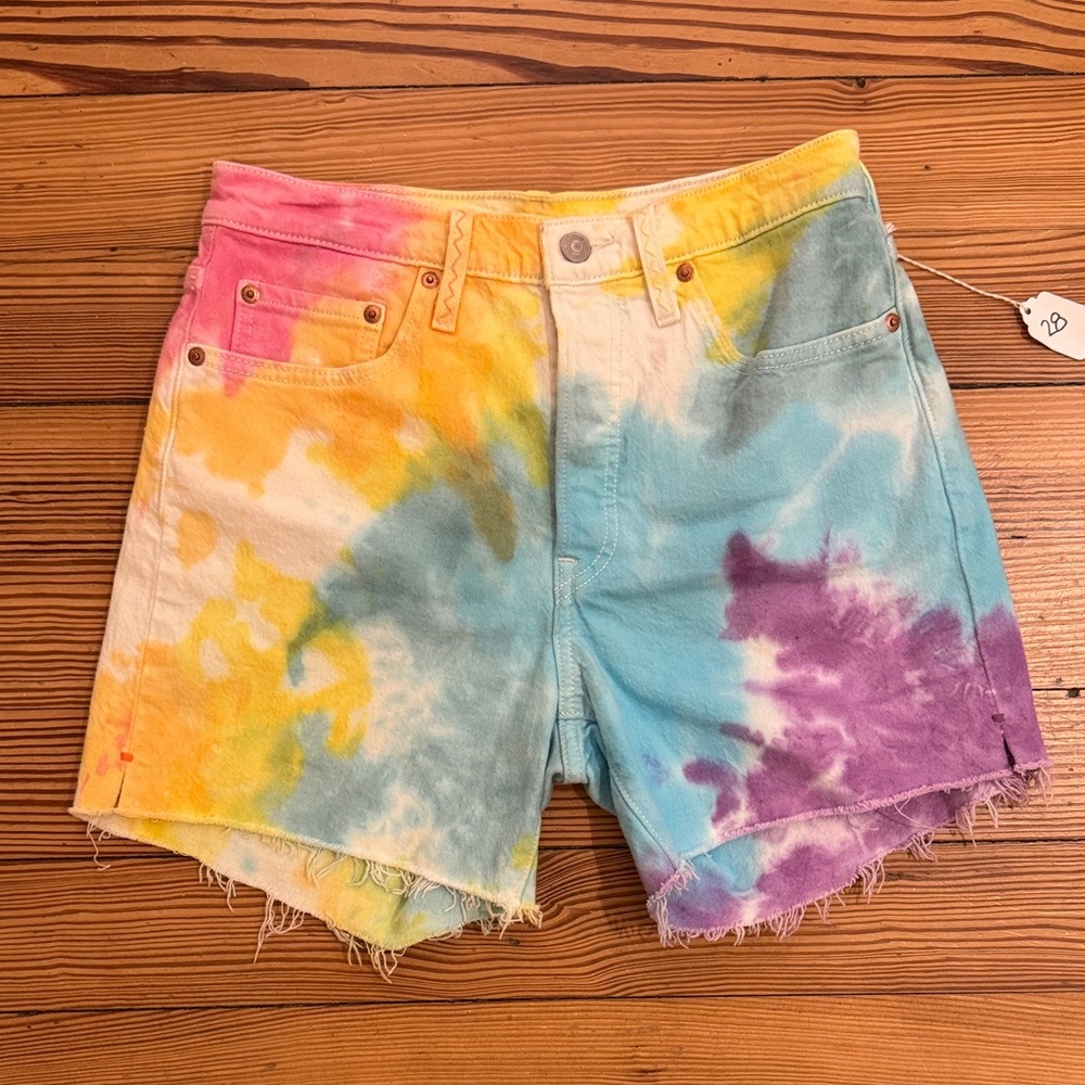 Levi's Multicolor Tie-Dye Jean Shorts